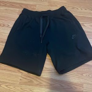 Black Nike shorts, worn twice, size medium, sweatpantlike material